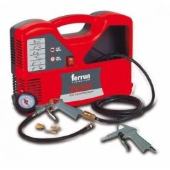 FERRUA COMPRESSEUR D'AIR SANS HUILE IDY 1.5 HP 1100 W AVEC ACCESSOIRES