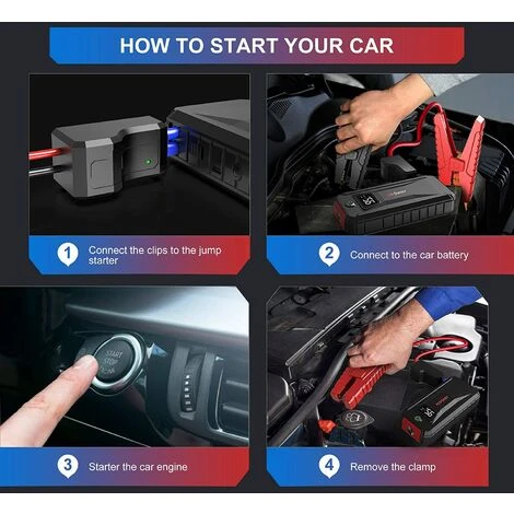 OYLDA Tragbarer Smart Jumper Starter Clip 12V Auto Starter Ersatz Krokodilklemme – Bild 5