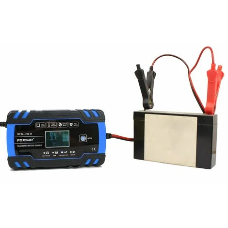 LIFCAUSAL FOXSUR 12V 24V Impuls-Reparatur-Ladegerät Mit LCD-Display Motorrad- Und Autobatterie-Ladegerät AGM GEL WET Blei-Säure-Batterie-Ladegerät – Bild 5