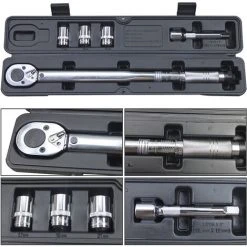 TolleTour Drehmomentschlüssel Stecknuss 1/2" Zoll Impact 28-210Nm 3 Tlg Schoneinsätze