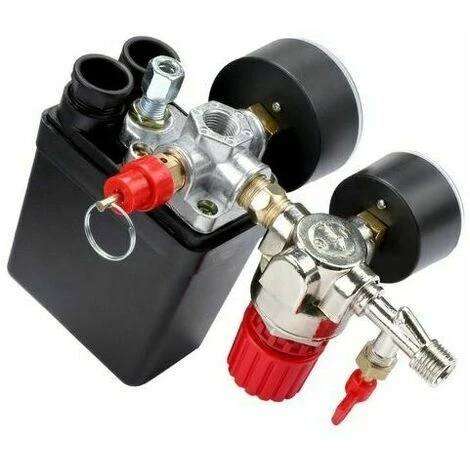 Dontodent Luftkompressor Druckschalterventil Druckschalter Luftkompressor Mit Manometerregler – Bild 3