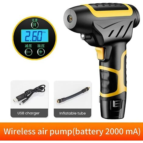 BENOBBY KIDS Pneumatische Aufblaspumpen - Auto Electric Digital Air Compressor Pump, Digital Portable Mini Electric Car Air Compressor, Portable Battery Main Car Compressor – Bild 5