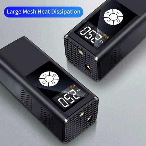 LIFCAUSAL 120 PSI Tragbarer Luftkompressor Mini Reifenfüller LCD Display Elektrische Fahrradpumpe Mit 4000 MAh Akku LED-Licht Für Auto Fahrrad Motorrad Bälle Schwimmring – Bild 2