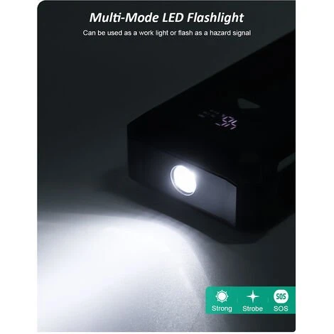 KROAK K-JS05 24000mAh Startnetzteil Spitzenstrom 2400A Mit Sicherheitshammerfunktion – Bild 3