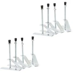 RELAXDAYS 8 X Reifenwandhalter, Metall, Für Reifen Bis 185 Breite Mit Felgen, Reifenwandhalterung Mit Stoß-Schutz, Silber