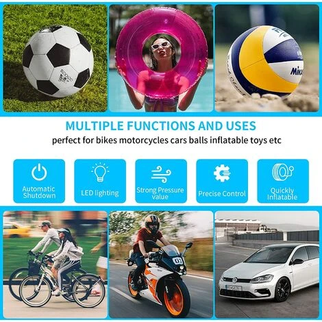 BENOBBY KIDS Elektrische Luftpumpe 2021 Die Neueste Digitale Elektrische Mini-Luftpumpe Mit 150 PSI, Batteriekompressor, Autoreifen-Luftpumpe, Geeignet F��r Autos, Motorr?der, Fahrr?der, B?lle – Bild 4