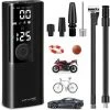 BENOBBY KIDS Elektrische Luftpumpe 120PSI Luftkompressor Tragbarer Mini-Luftkompressor F��r Ball Fahrrad Motorrad Auto Luftkompressor Mit LCD-Display Und LED-Lampe