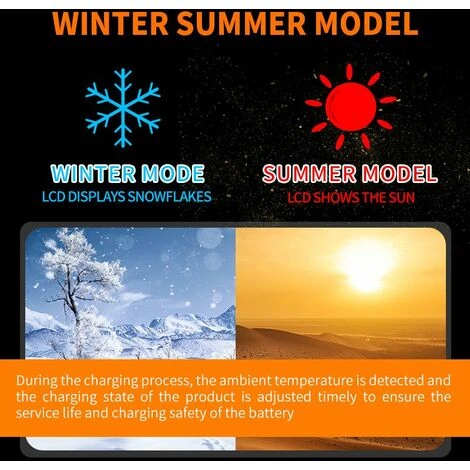 DONTODENT Schnelles Intelligentes Autobatterieladegerät 6A 12V / 24V Intelligentes Tragbares Autobatterieladegerät LCD-Touchscreen-Batterieladegerät Für Lithium-Blei-Säure-LiFePO4 – Bild 5