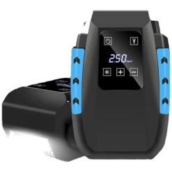 GESCHENKE 12V Tragbarer Luftkompressor, 12V 120W Tragbarer Digitaler Autoluftkompressor Autoreifenfüller, Elektrischer Digitaler Luftkompressor Mit LED-Licht, 3M Kabel Für Autofahrrad