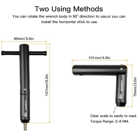 LIFCAUSAL Fahrrad-Drehmomentschlüssel, Tragbar, Radfahren, Drehmomentschlüssel, Multifunktional, Fahrrad-Reparaturwerkzeug, MTB, Rennrad, Werkzeug-Kits, Rot – Bild 4