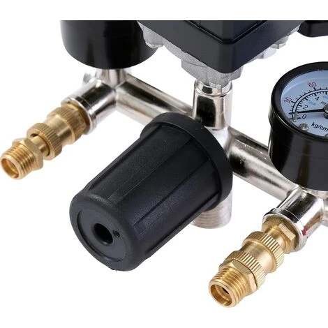 TINOR G1/4"-Luftkompressor-Druckschalter Mit Zwei Ausgängen Und Sicherheitsventil-Messregler – Bild 4