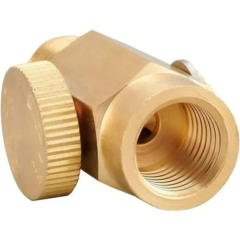 TINOR 1/4" NPT Außengewinde X 1/4" NPT Innengewinde Luftstromregelventil Inline-Messingverschraubung Luftdruckkompressor-Prüfwerkzeug – Bild 3