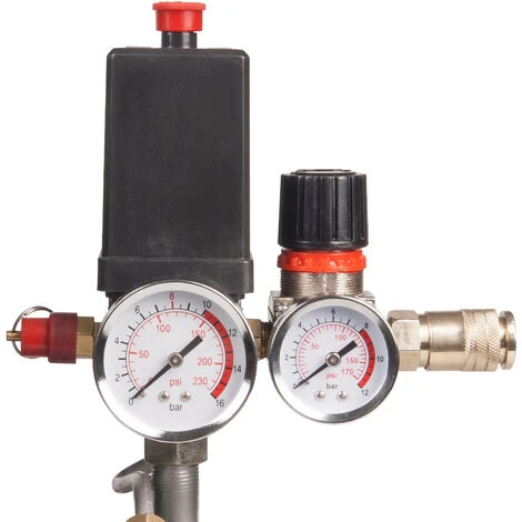 FERM Kompressor - 1100W - 24 Liter - Max. 8 Bar - Inkl. Universelle Schnellkupplung & 2 Manometer – Bild 4